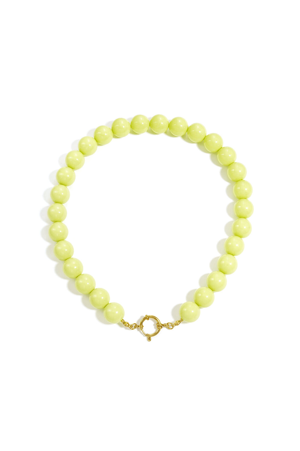 Collier à grosses perles et fermeture sur le devant-15mm