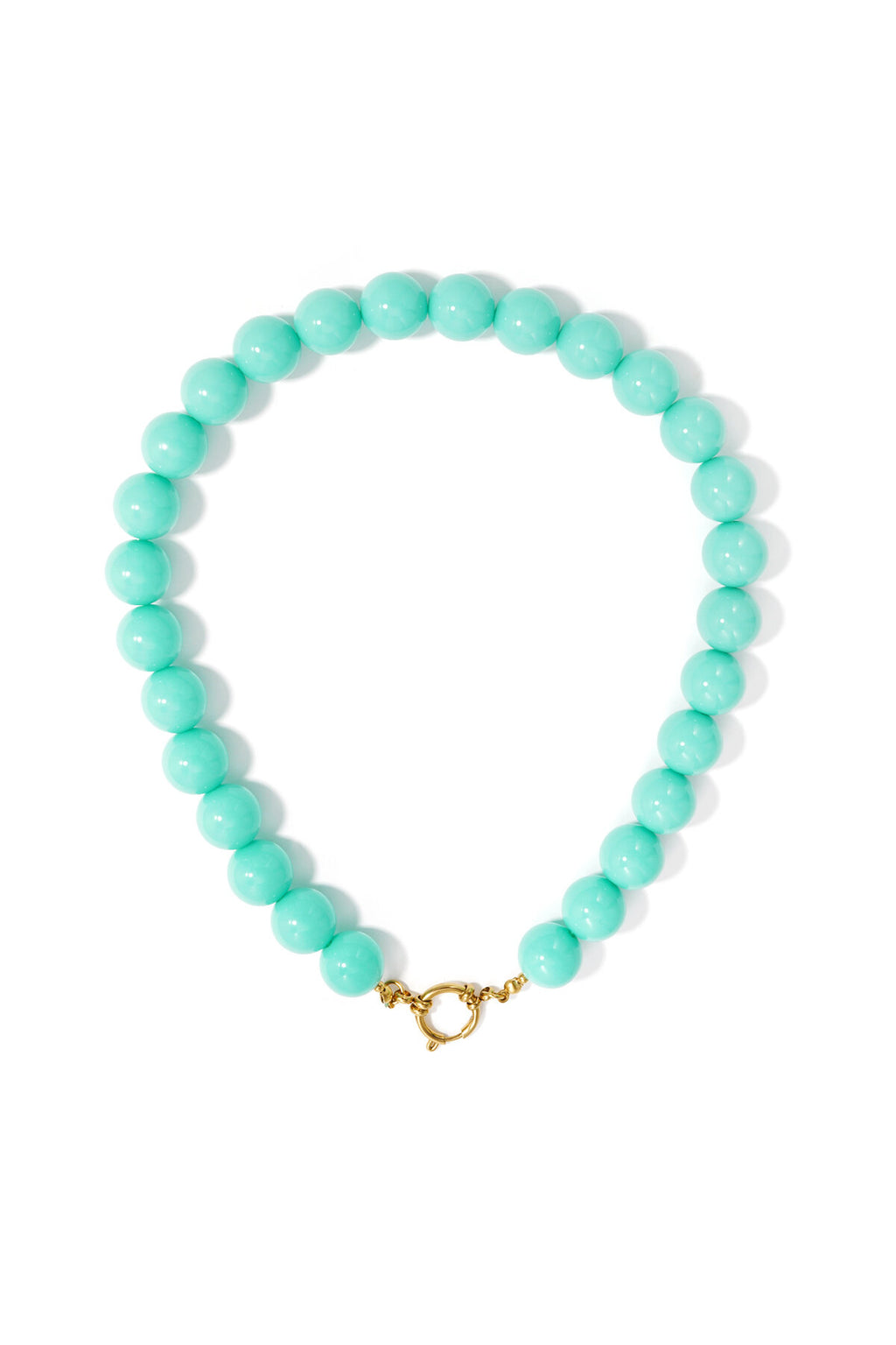 Collier à grosses perles et fermeture sur le devant-15mm