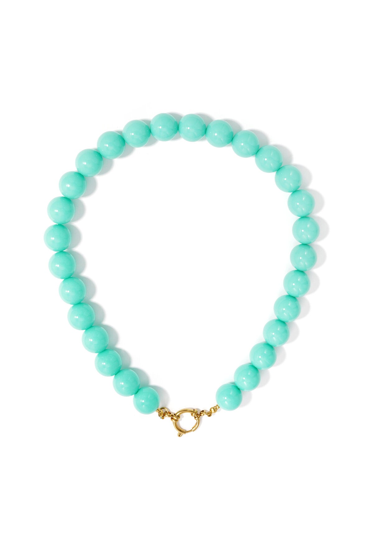 Collier à grosses perles et fermeture sur le devant-15mm
