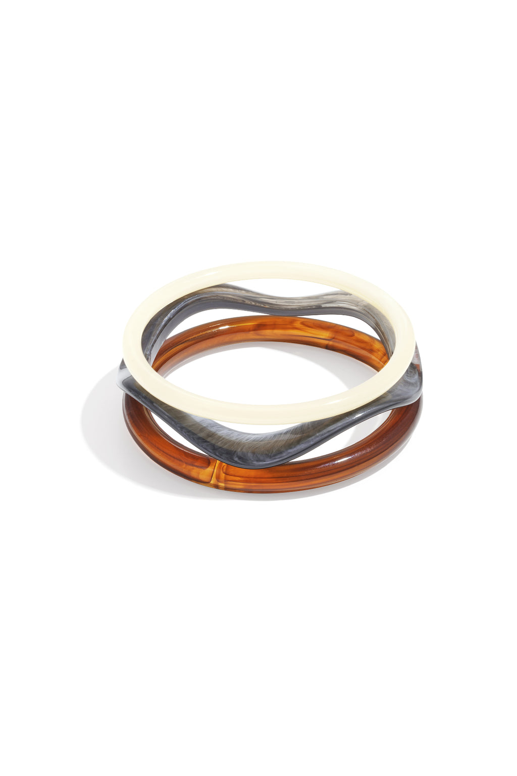 Bracelets en acrylique de couleur unie, style décontracté et simple, pour femme