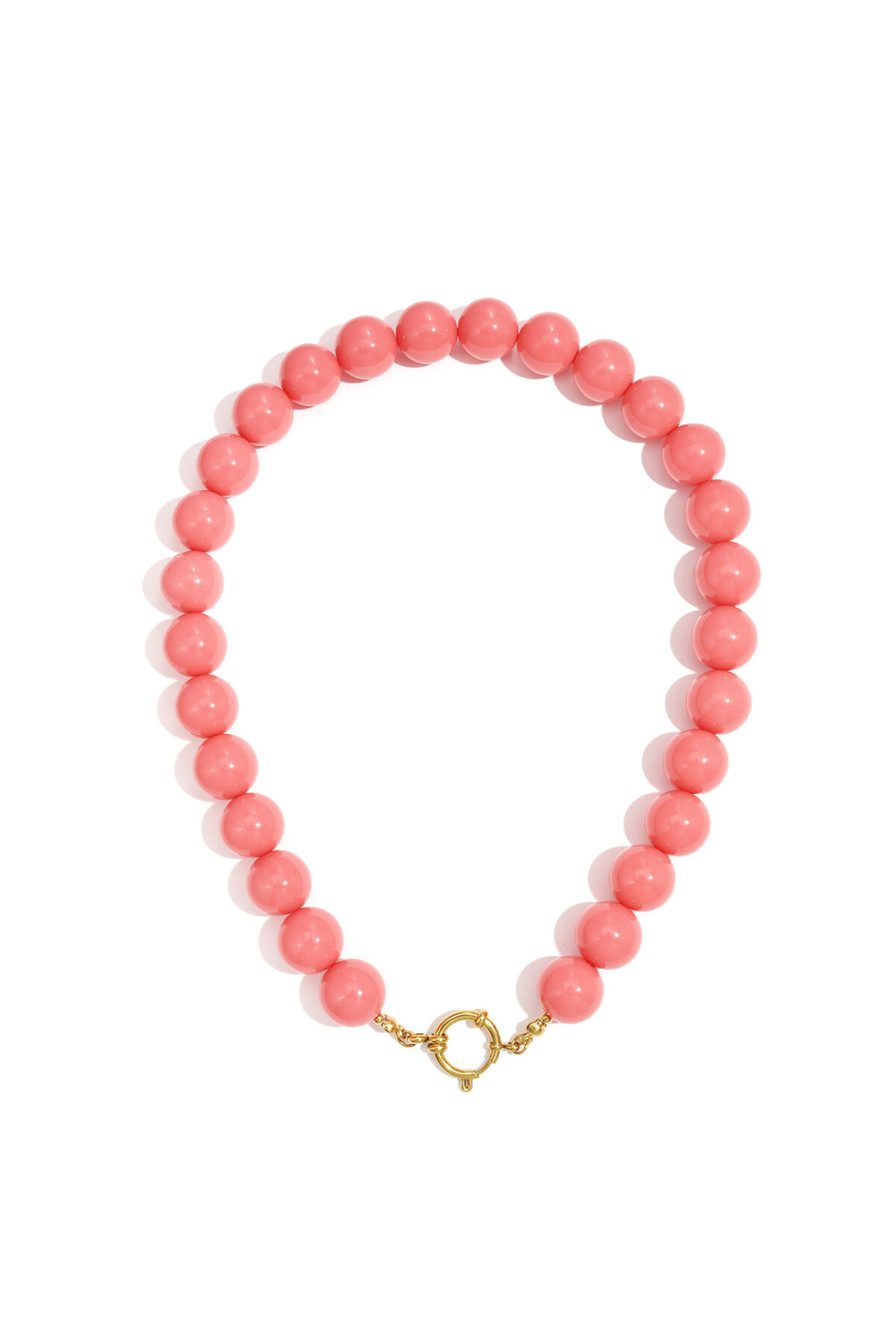 Collier à grosses perles et fermeture sur le devant-15mm