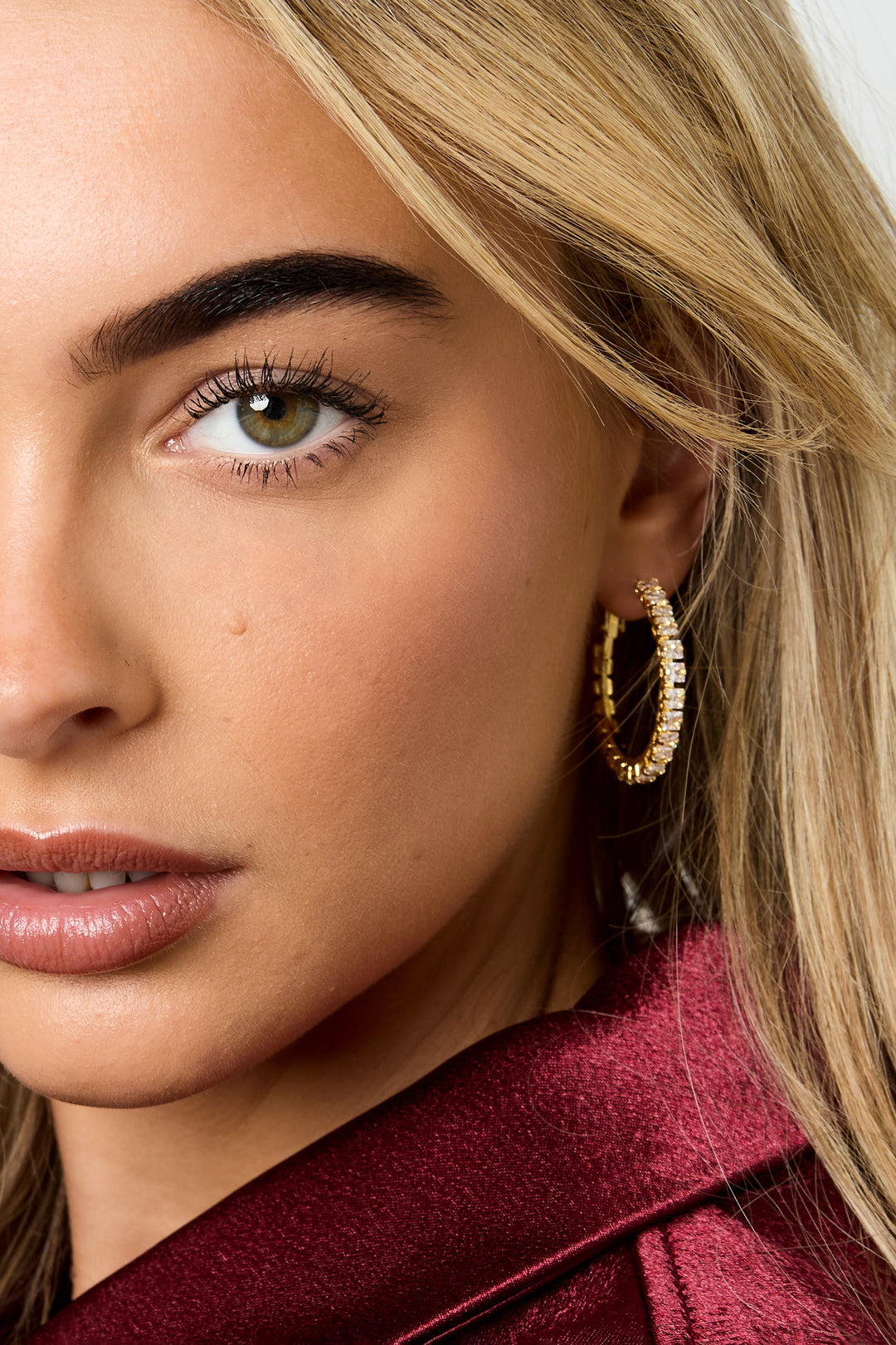 Boucles d'oreilles créoles en cuivre géométriques élégantes de Noël, série luxueuse, bijoux pour femmes
