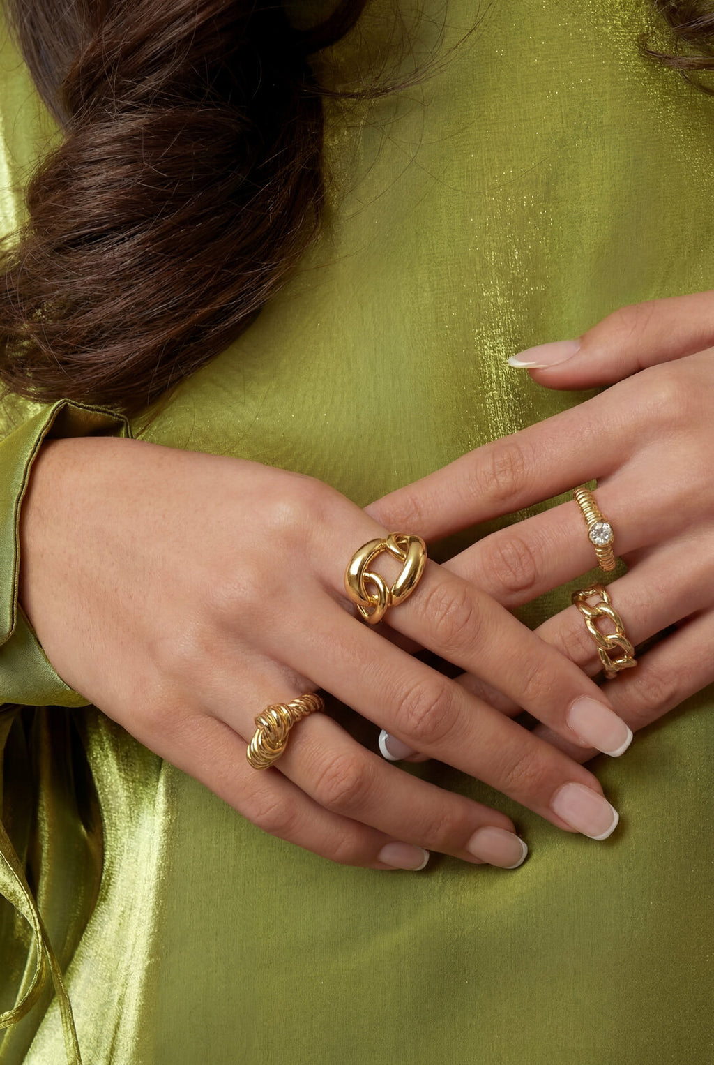 Bague imposante avec gros maillons