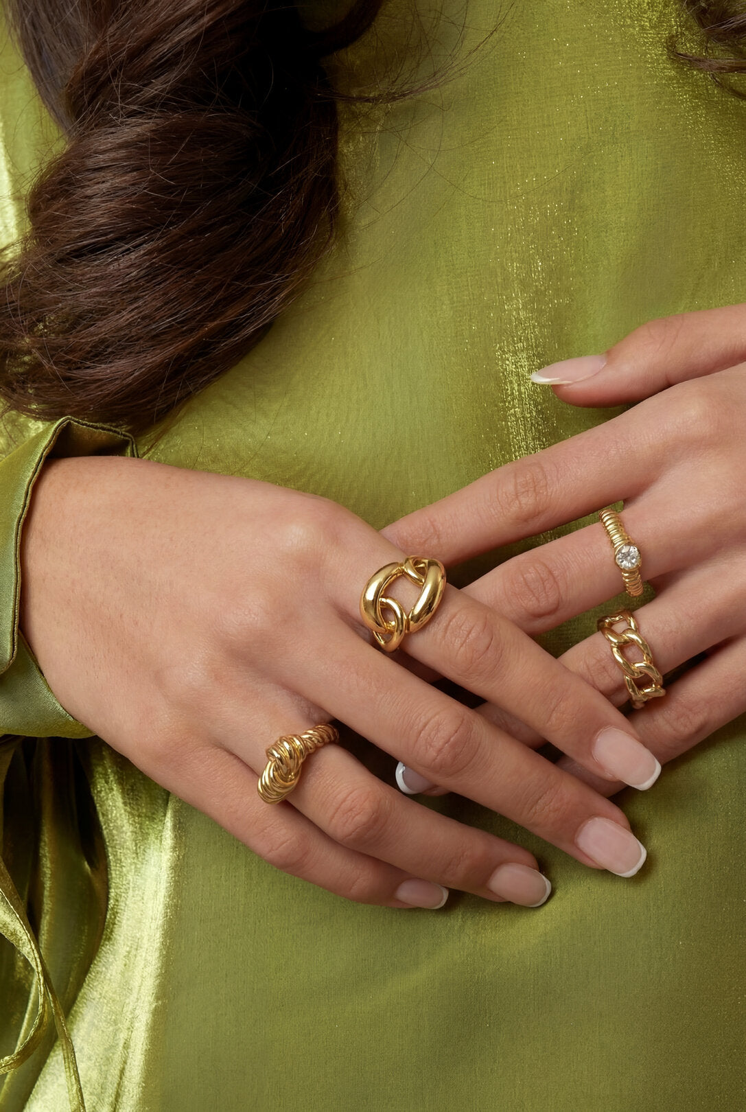 Bague imposante avec gros maillons
