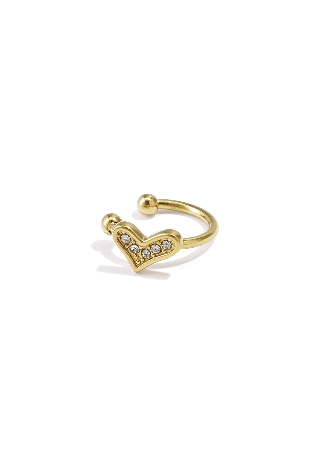 Boucles d'oreilles en acier inoxydable, série Heart Daily Daily Simple, bijoux pour femmes