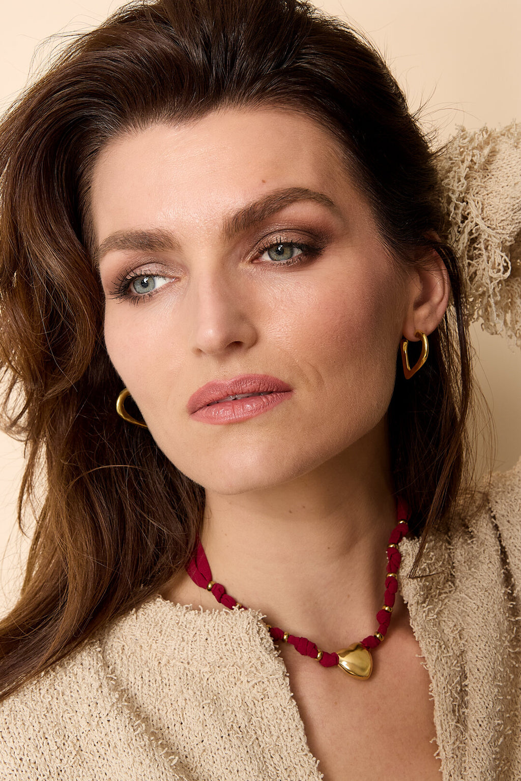 Boucles d'oreilles créoles Cœur Simple Daily Simple Series Bijoux pour femmes