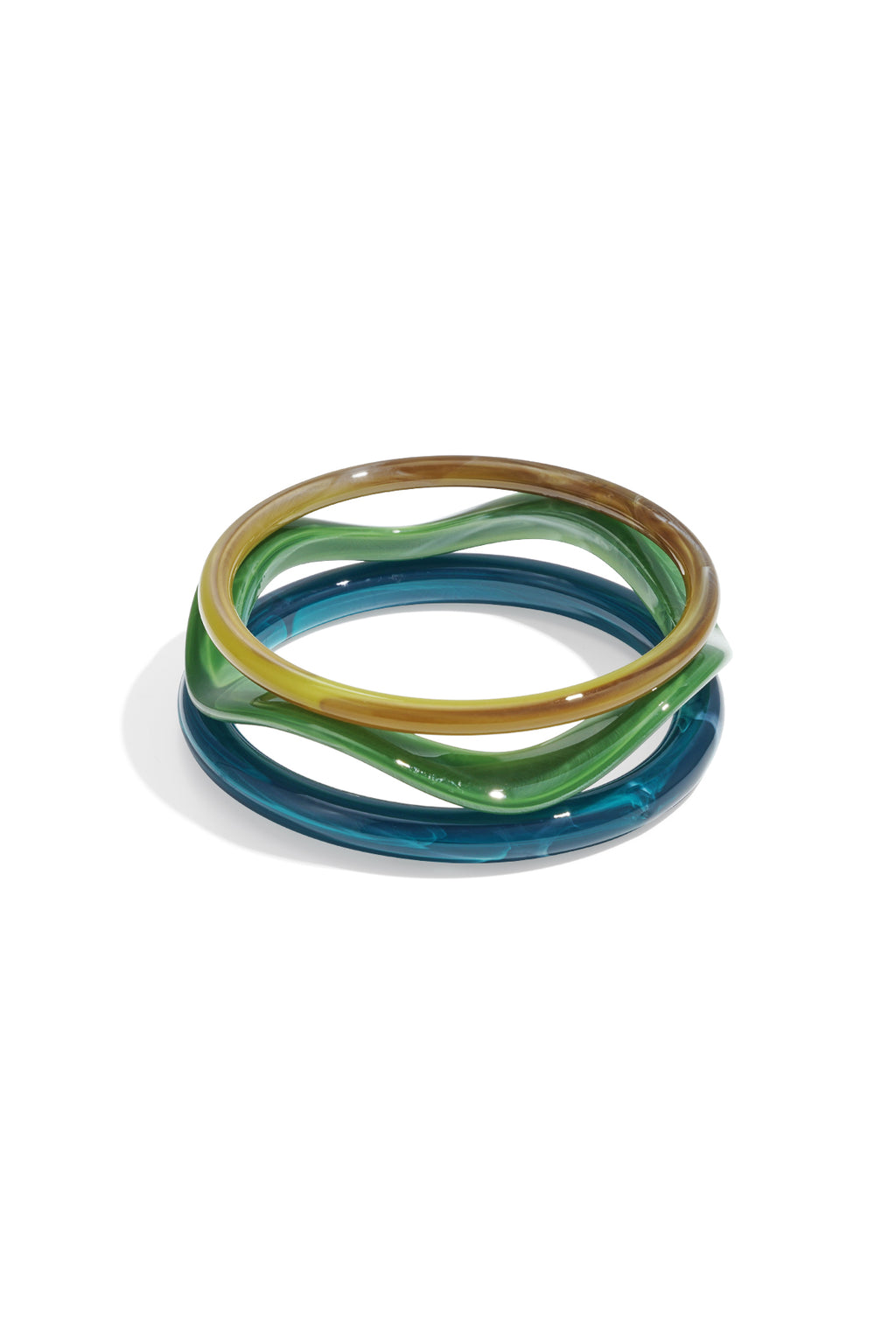 Bracelets en acrylique de couleur unie, style décontracté et simple, pour femme