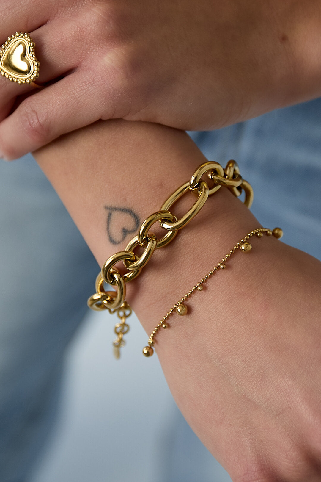 Bracelet à boules alternées