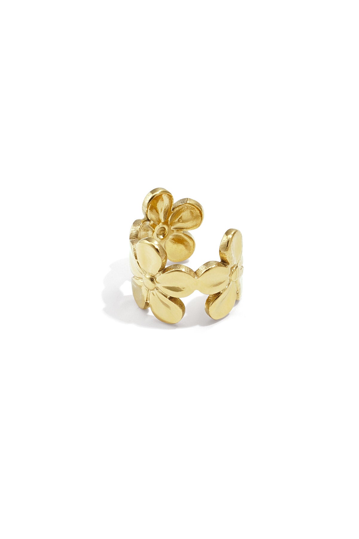 Boucles d'oreilles en acier inoxydable, style décontracté et simple, série Fleur, bijoux pour femmes
