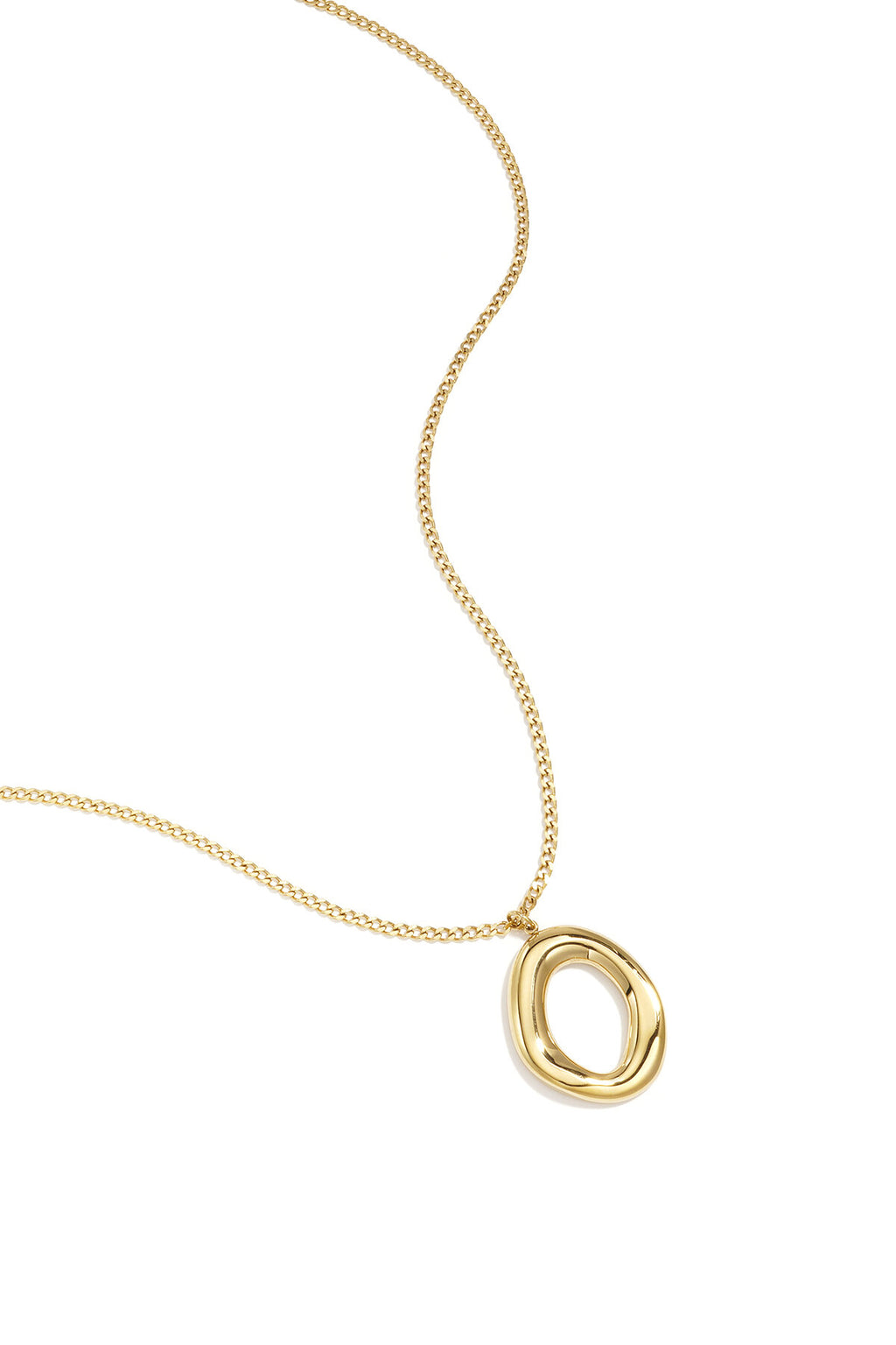 Collier avec pendentif ovale organique