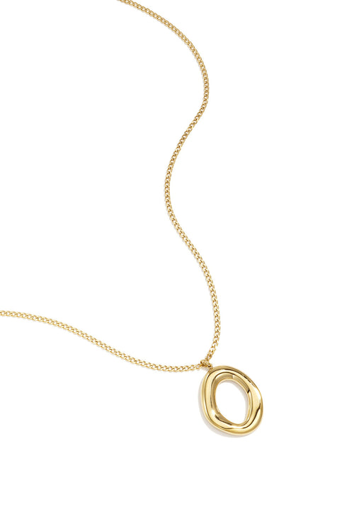 Collier avec pendentif ovale organique