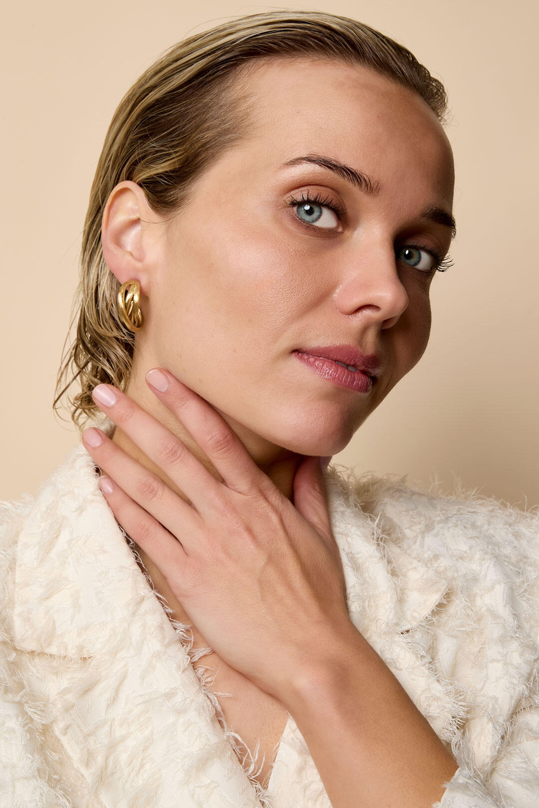Boucles d'oreilles créoles lignes Casual Daily Simple Series Bijoux pour femmes