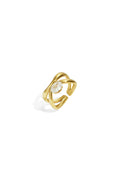 Bagues en acier inoxydable avec pierres précieuses, lignes Simple Daily Simple Series, bijoux pour femmes