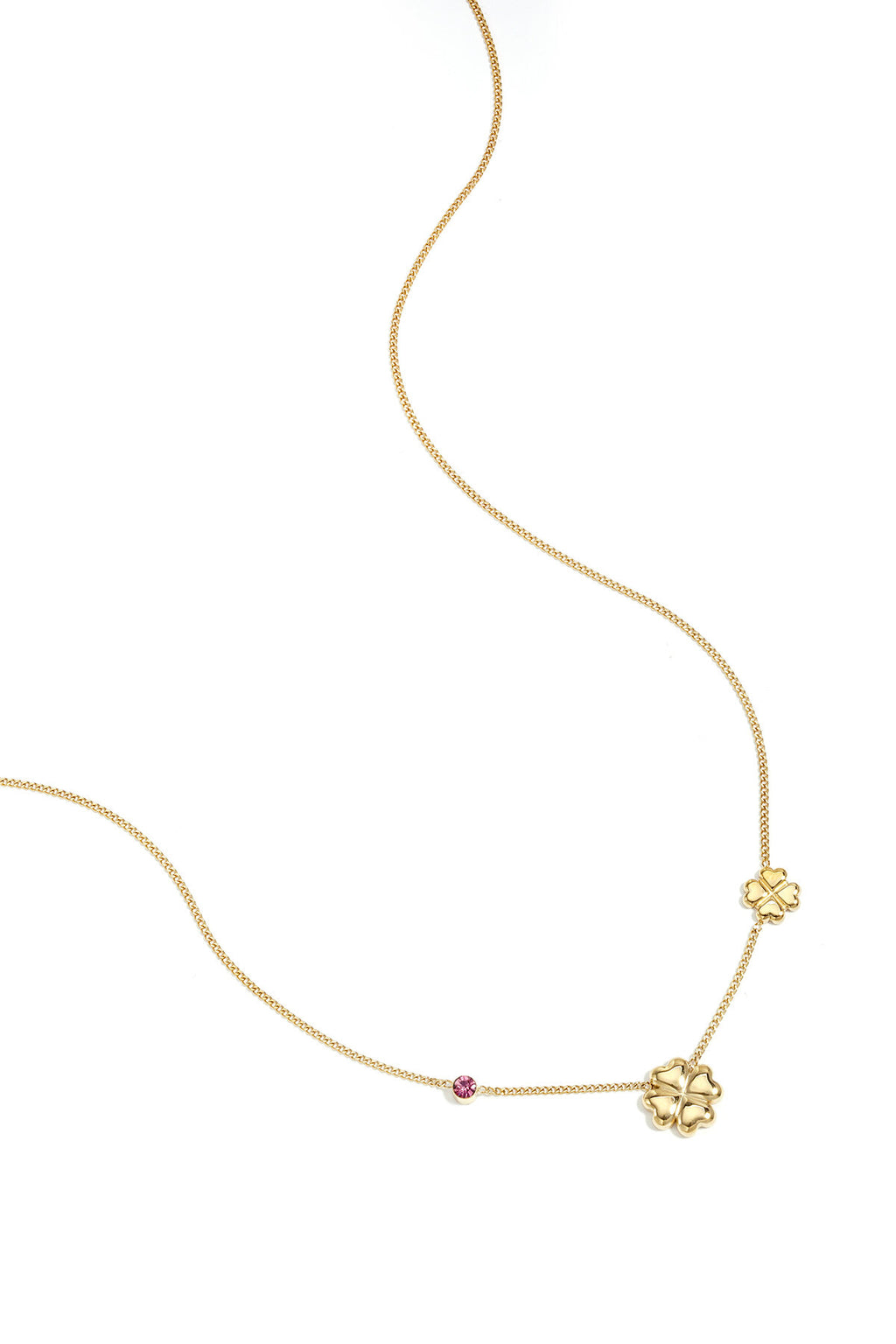 Collier orné de trèfles et de pierres colorées