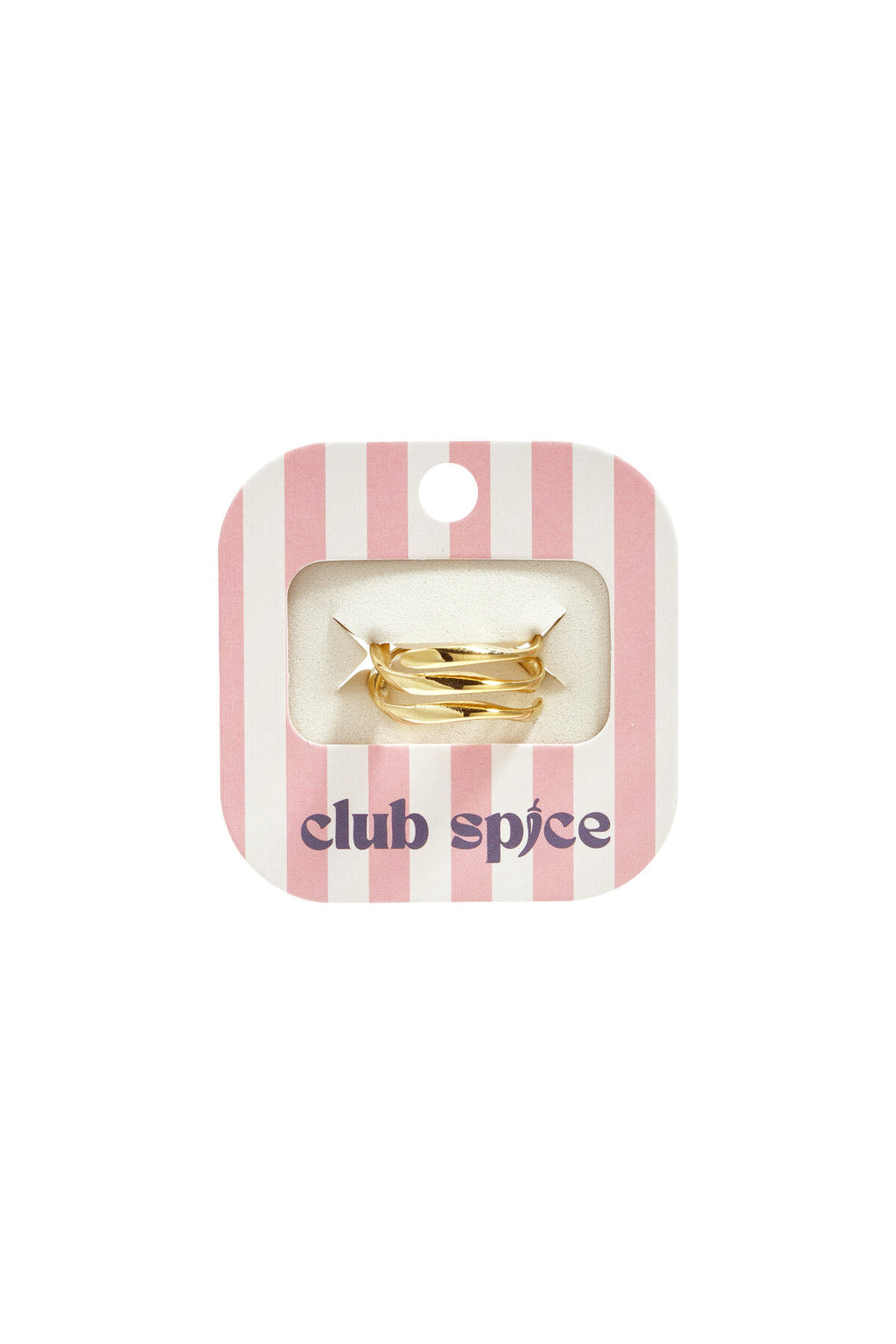 Bague à 3 couches avec effet ondulé