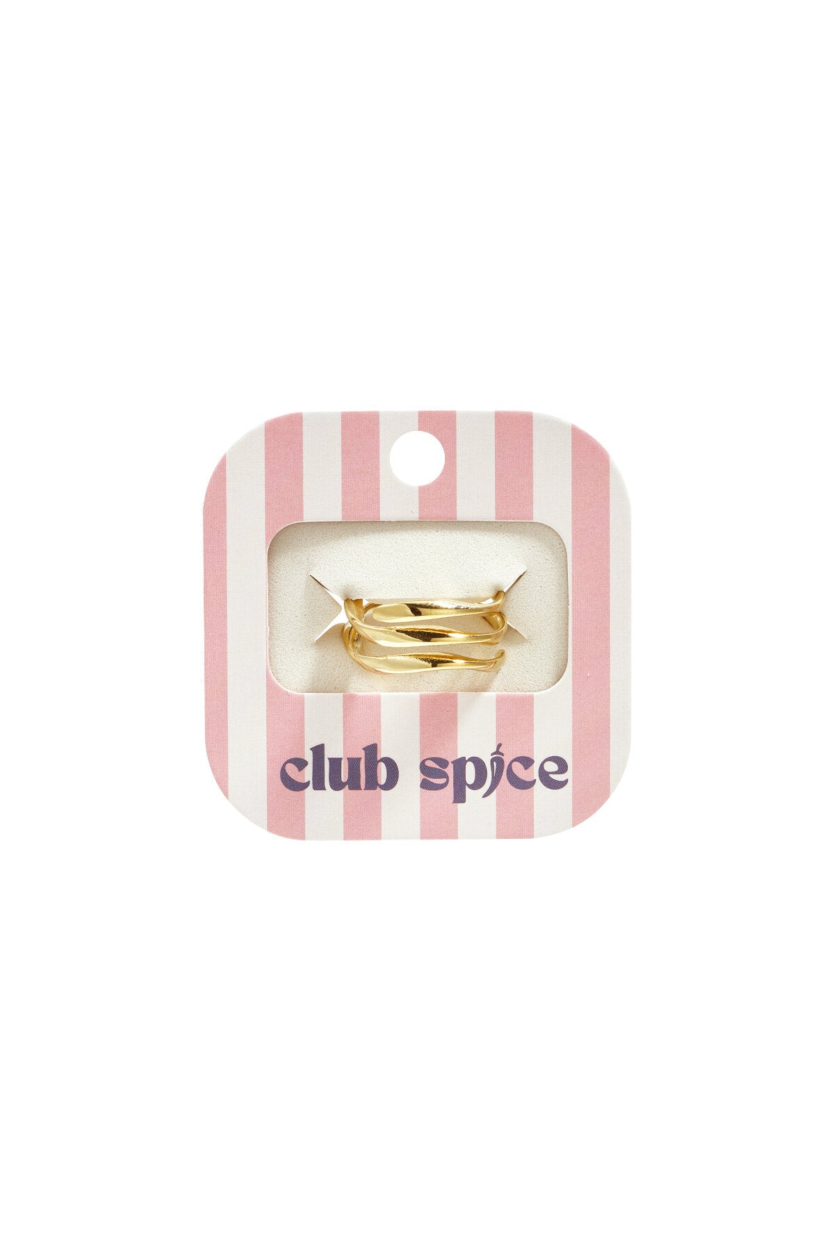 Bague à 3 couches avec effet ondulé