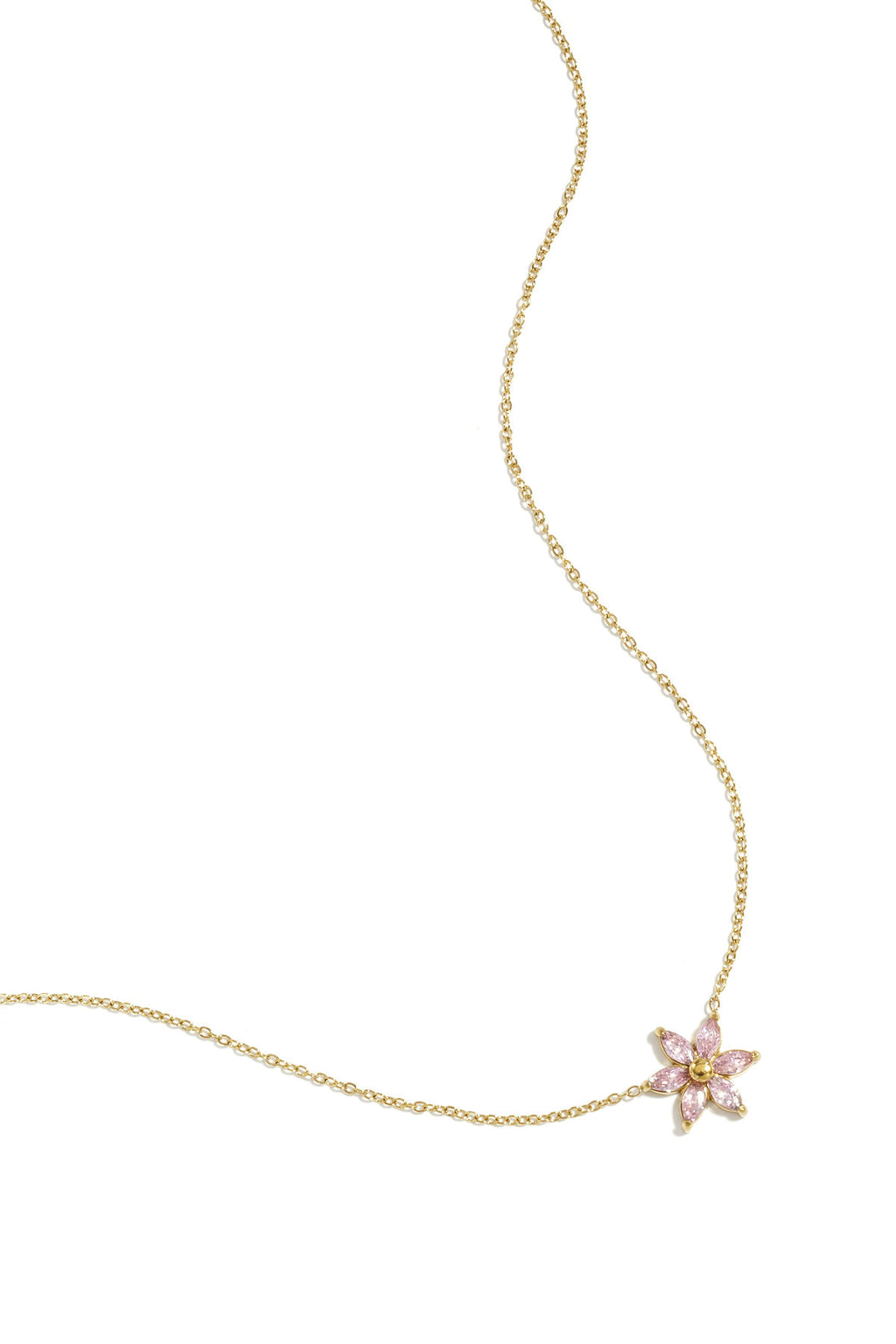 Collier orné d'une fleur en strass