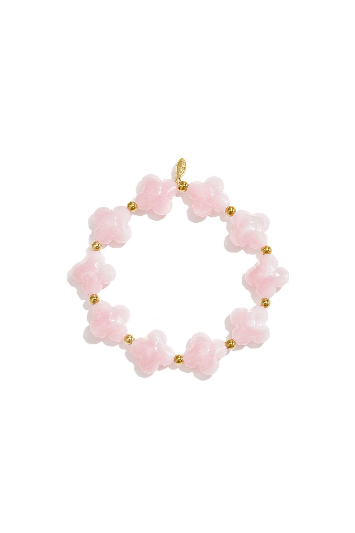Bracelet de perles avec des perles en forme de trèfle
