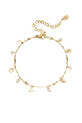 Bracelet d'amour avec pierres pendantes