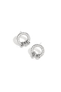 Boucles d'oreilles puces avec bagues élégantes