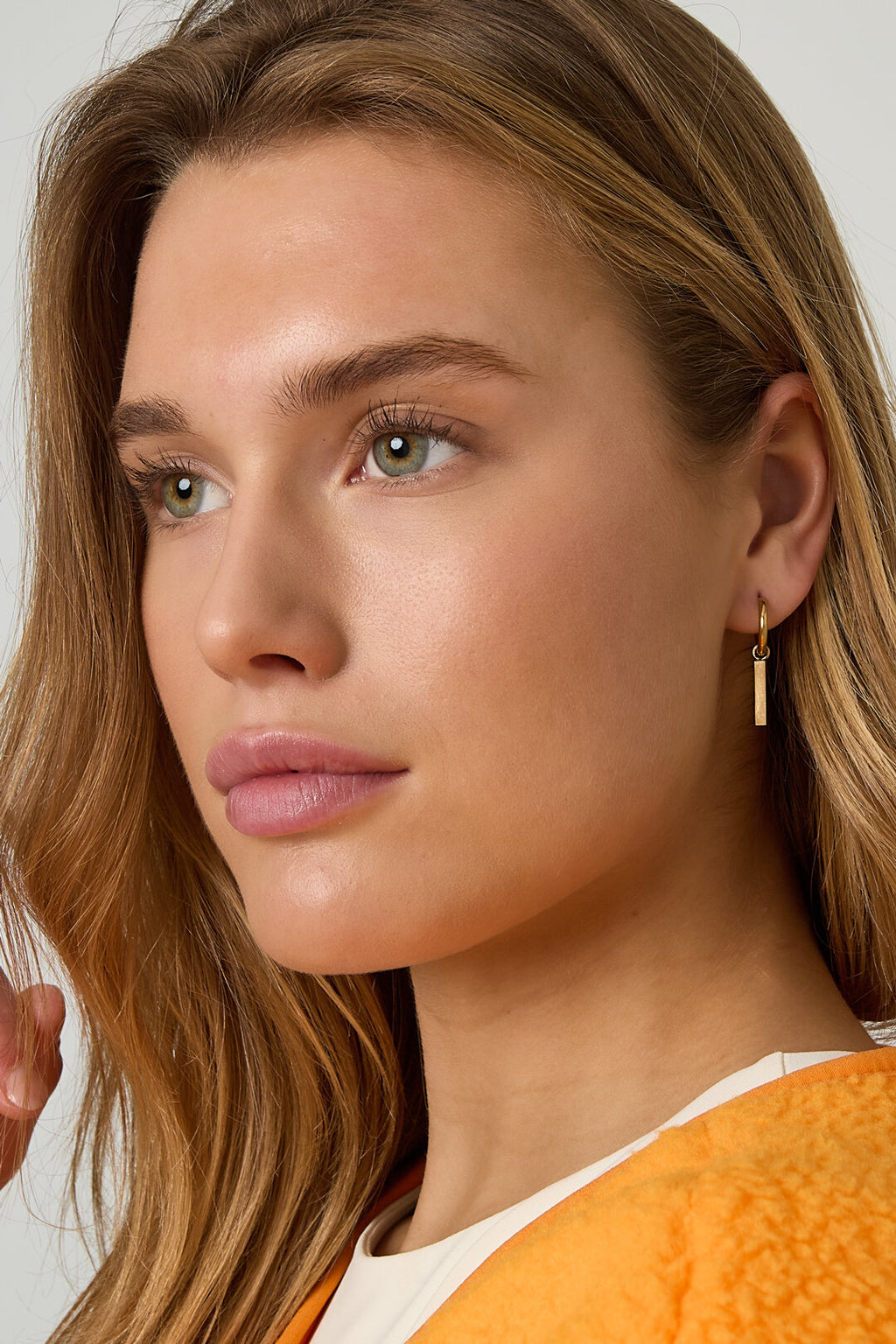 Boucles d'oreilles pendantes rectangulaires en acier inoxydable, collection décontractée et simple pour femmes