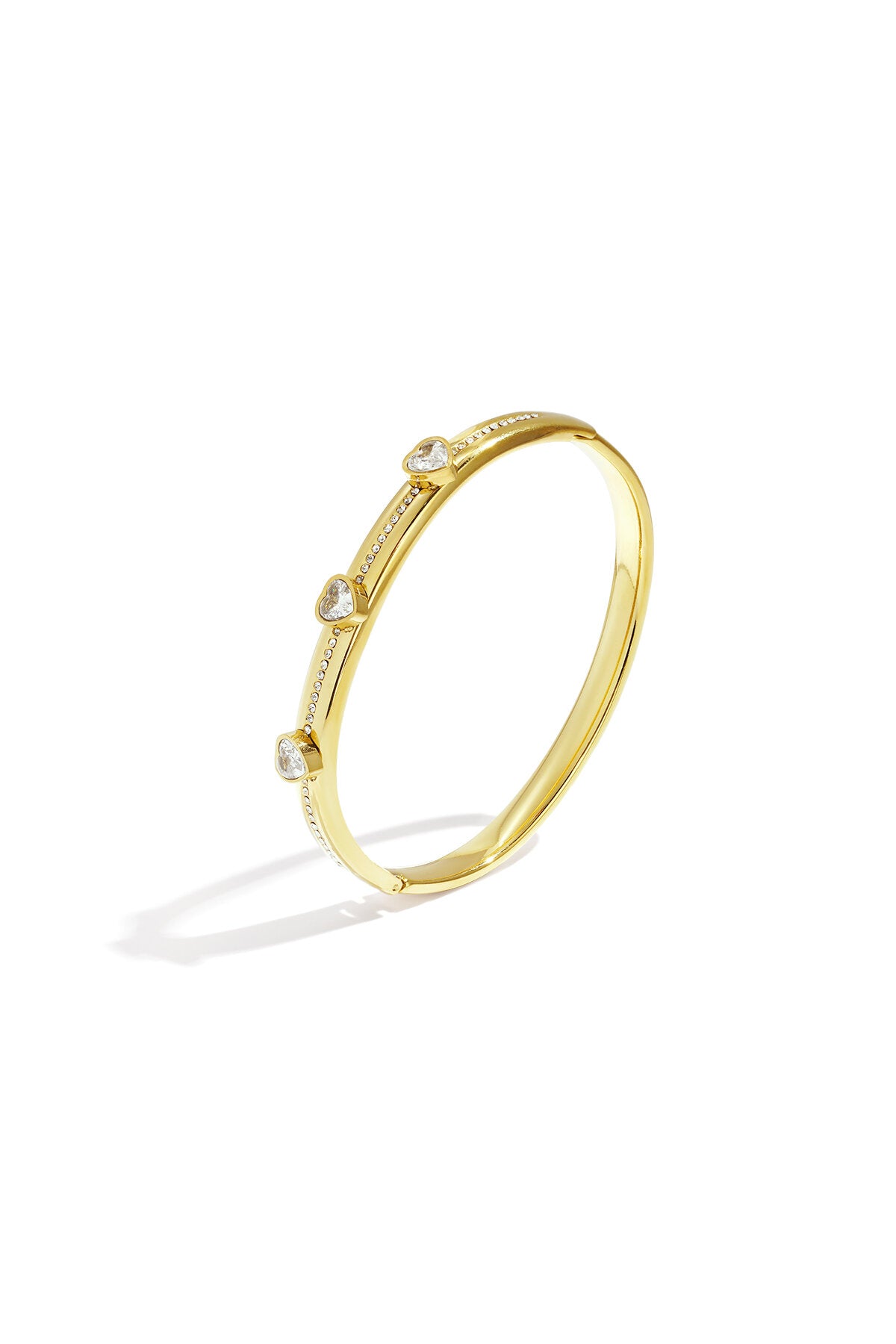 Bracelets en acier inoxydable Cœur Décontracté Quotidien Simple Série Bijoux pour femmes