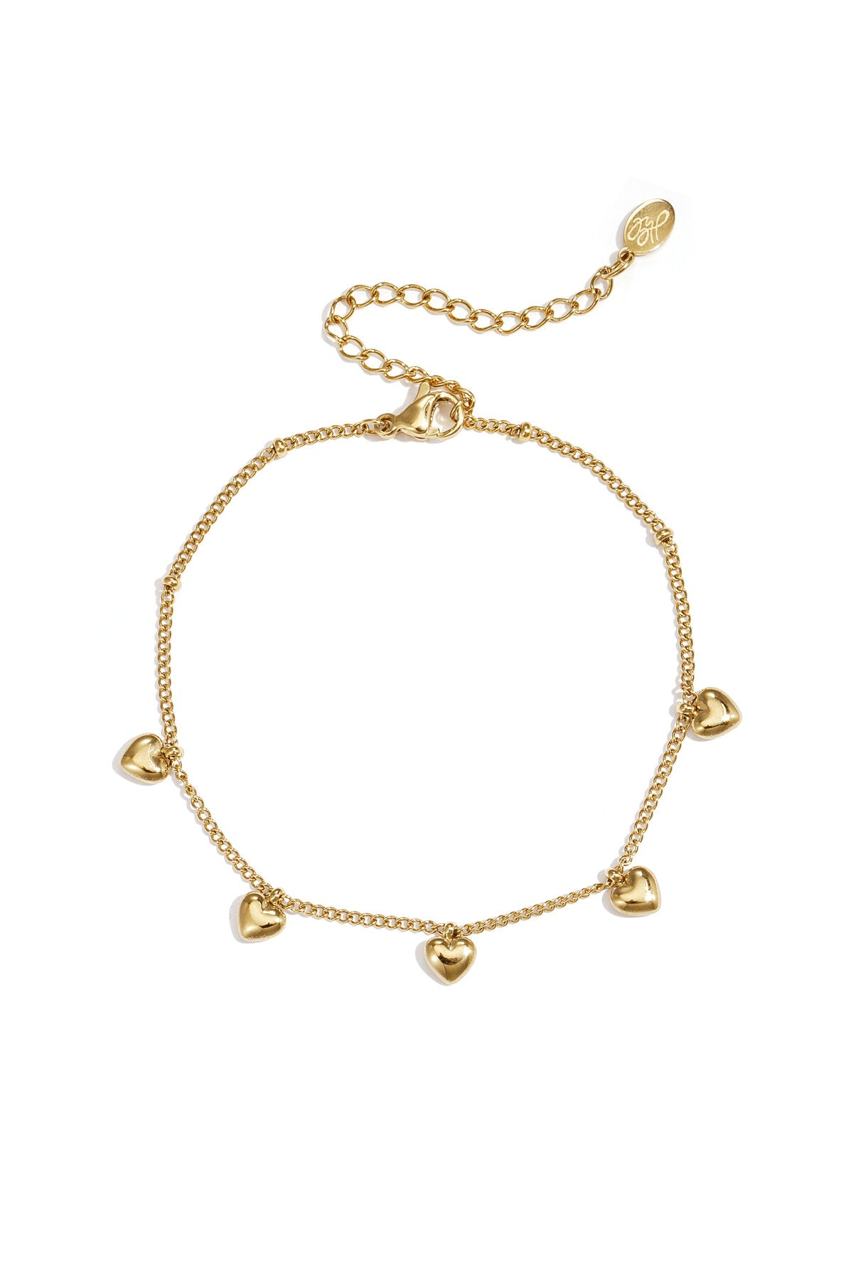Bracelet avec petits cœurs pendants
