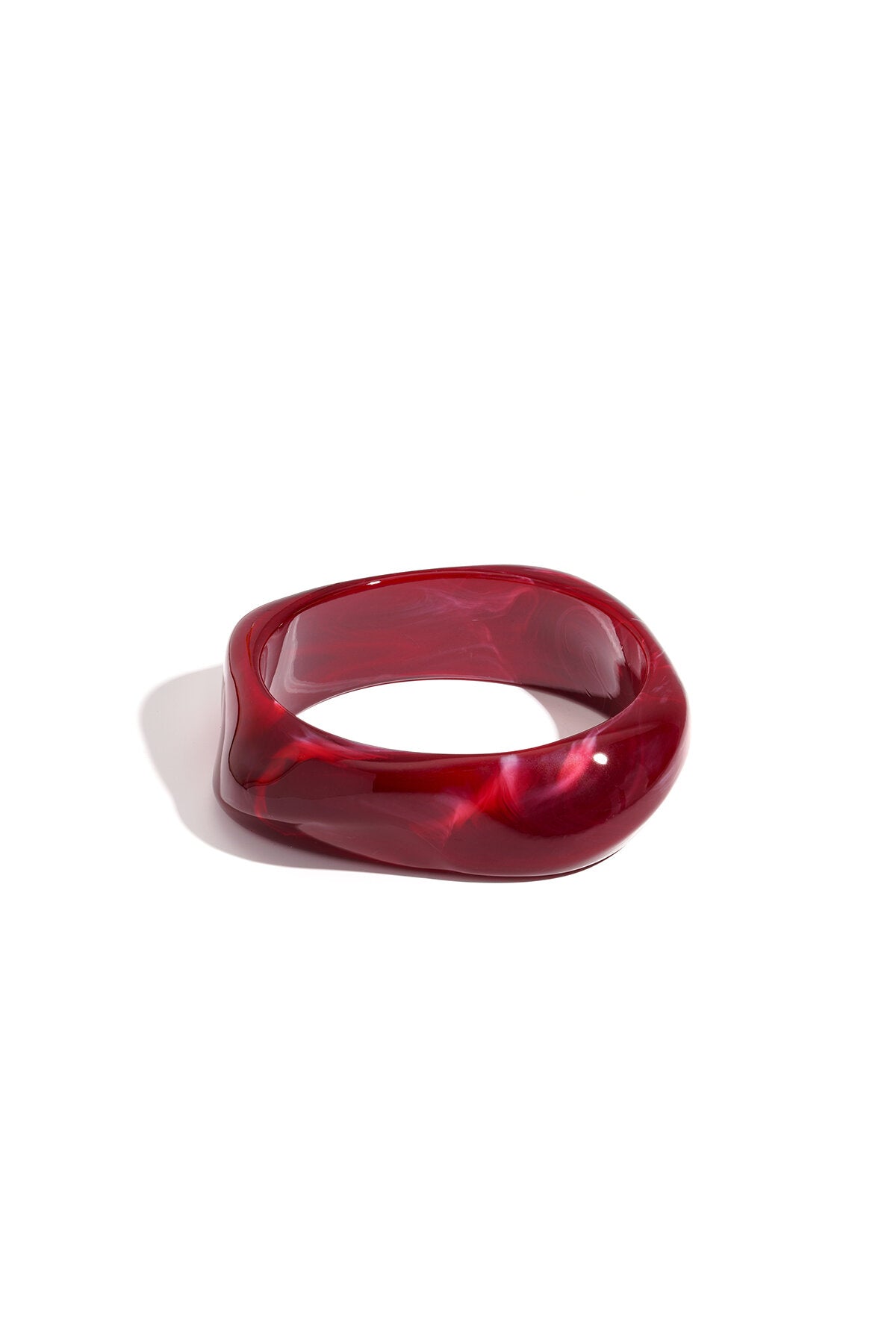 Bracelets en acrylique de couleur unie, style décontracté et simple, pour femme