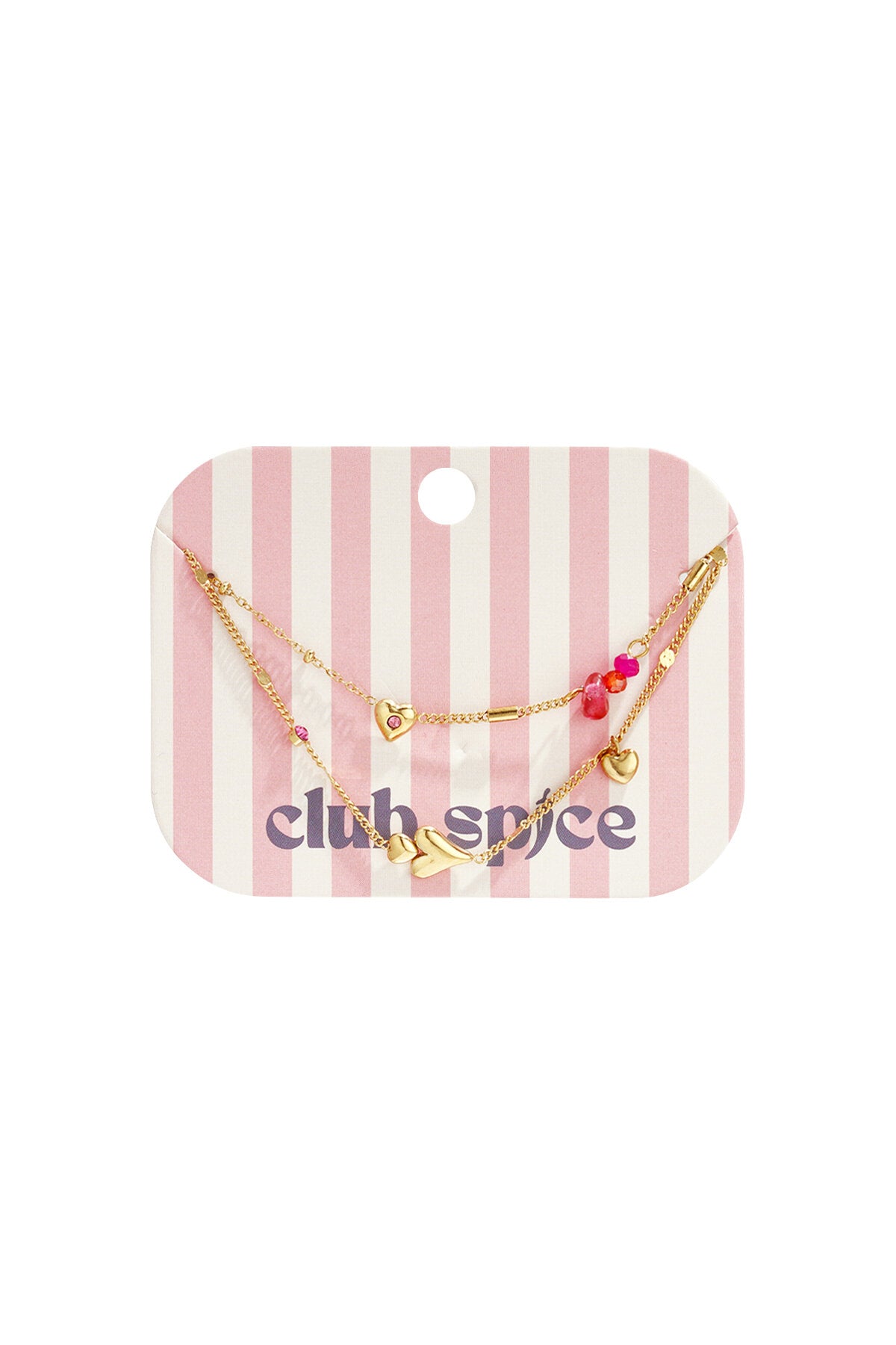 Bracelet orné de cœurs de fleurs et de perles