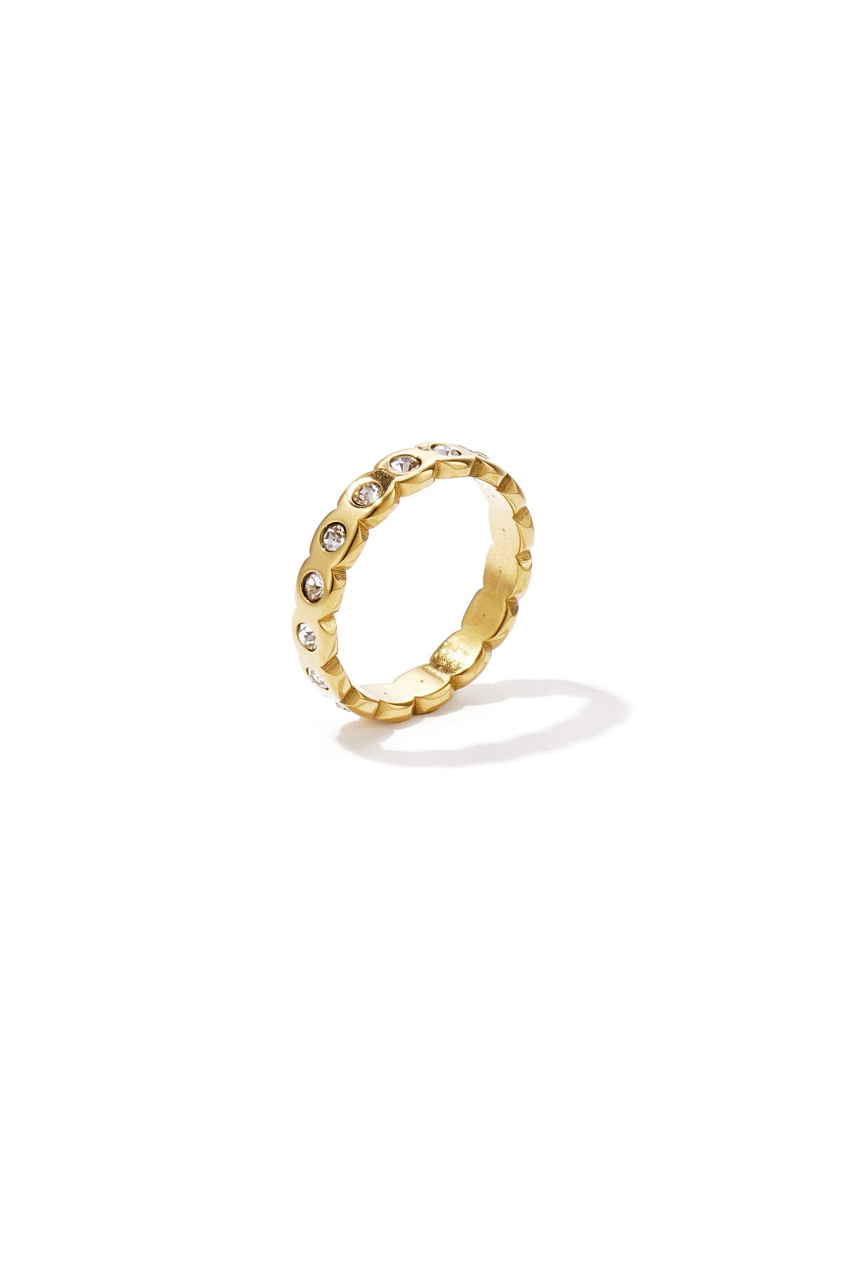 Bague minimaliste en acier inoxydable, style cercle, collection Simple Daily Simple, bijoux pour femmes