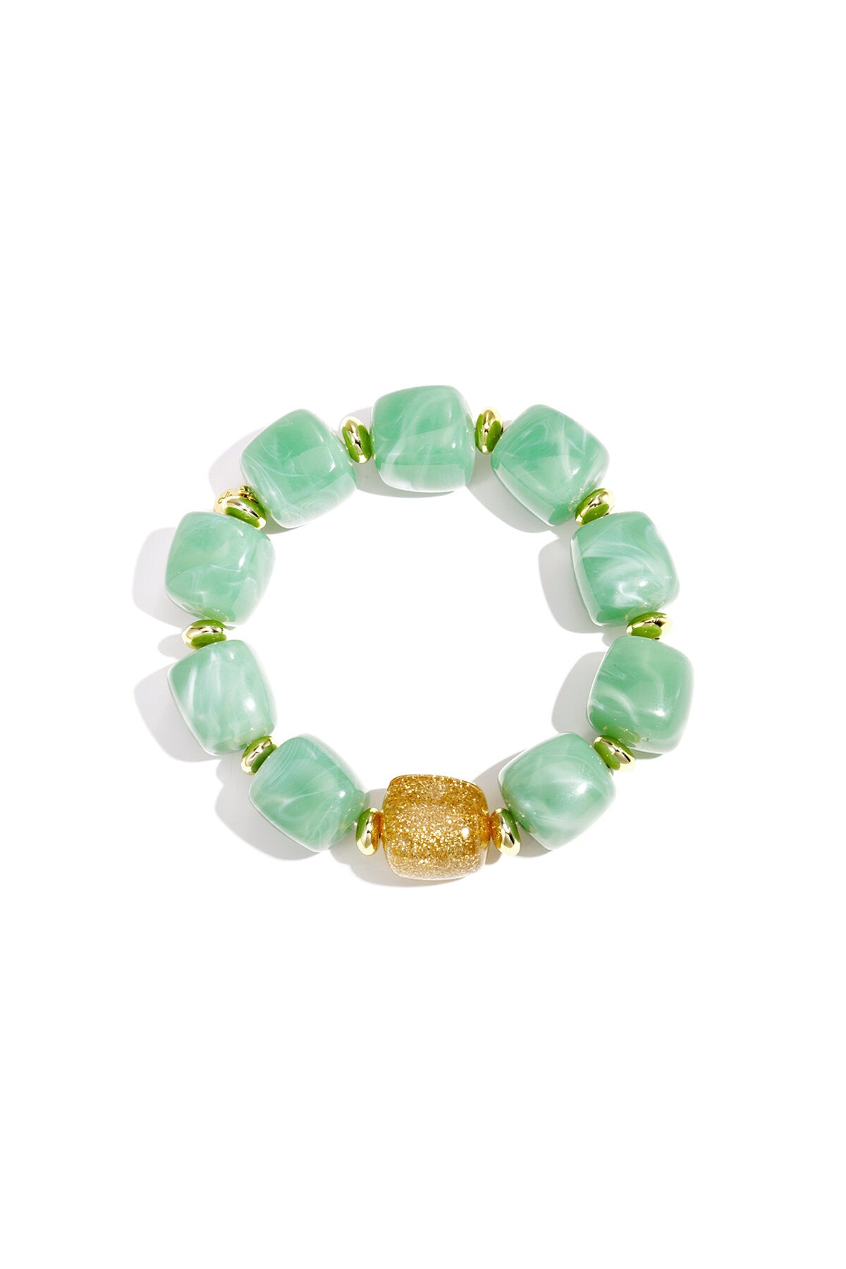 Bracelet de perles avec une perle scintillante remarquable