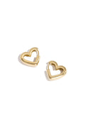 Boucles d'oreilles créoles en forme de cœur disponibles en trois tailles