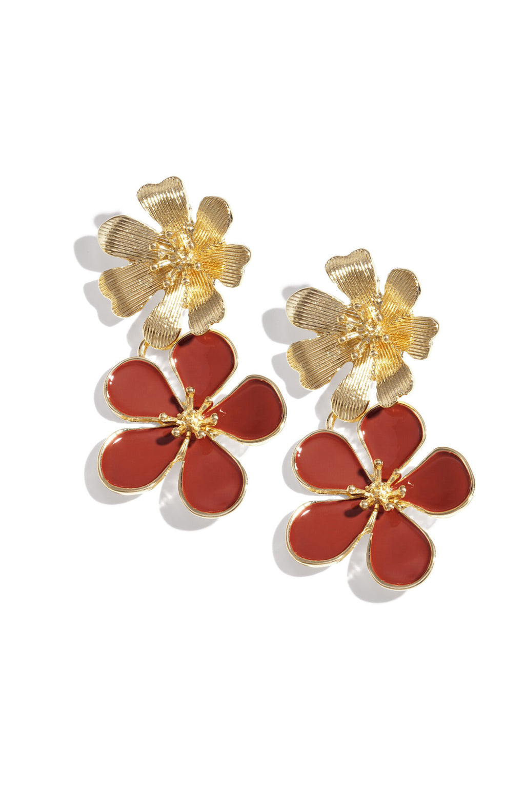 boucles d'oreilles 2 fois fleur