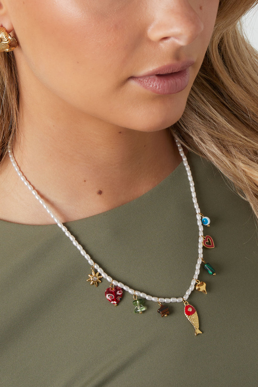 Colliers de perles en acier inoxydable Poisson Décontracté Vacances/Plage Série Romantique Bijoux pour femmes