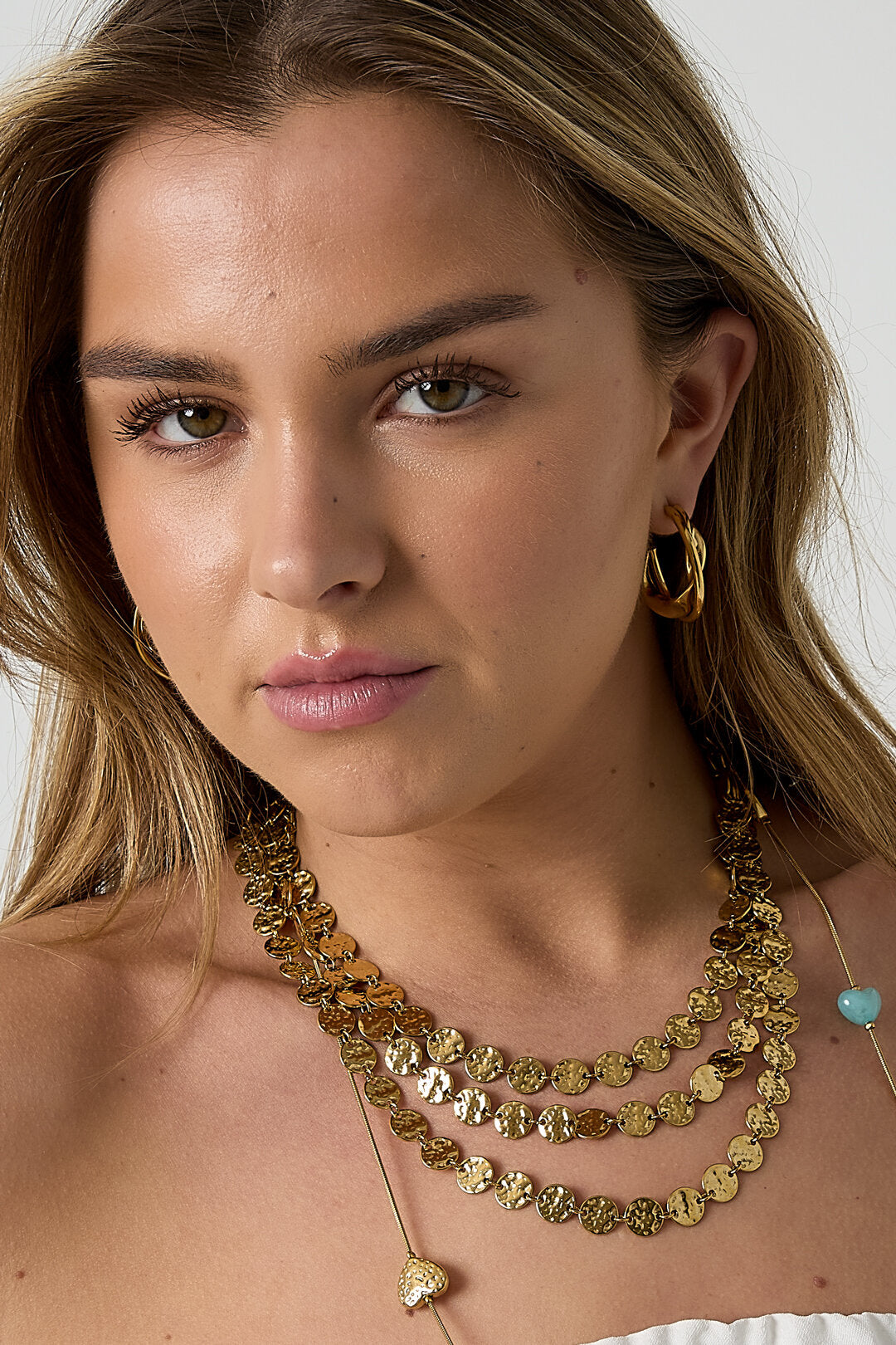 Boucles d'oreilles créoles doubles et épaisses avec détails torsadés