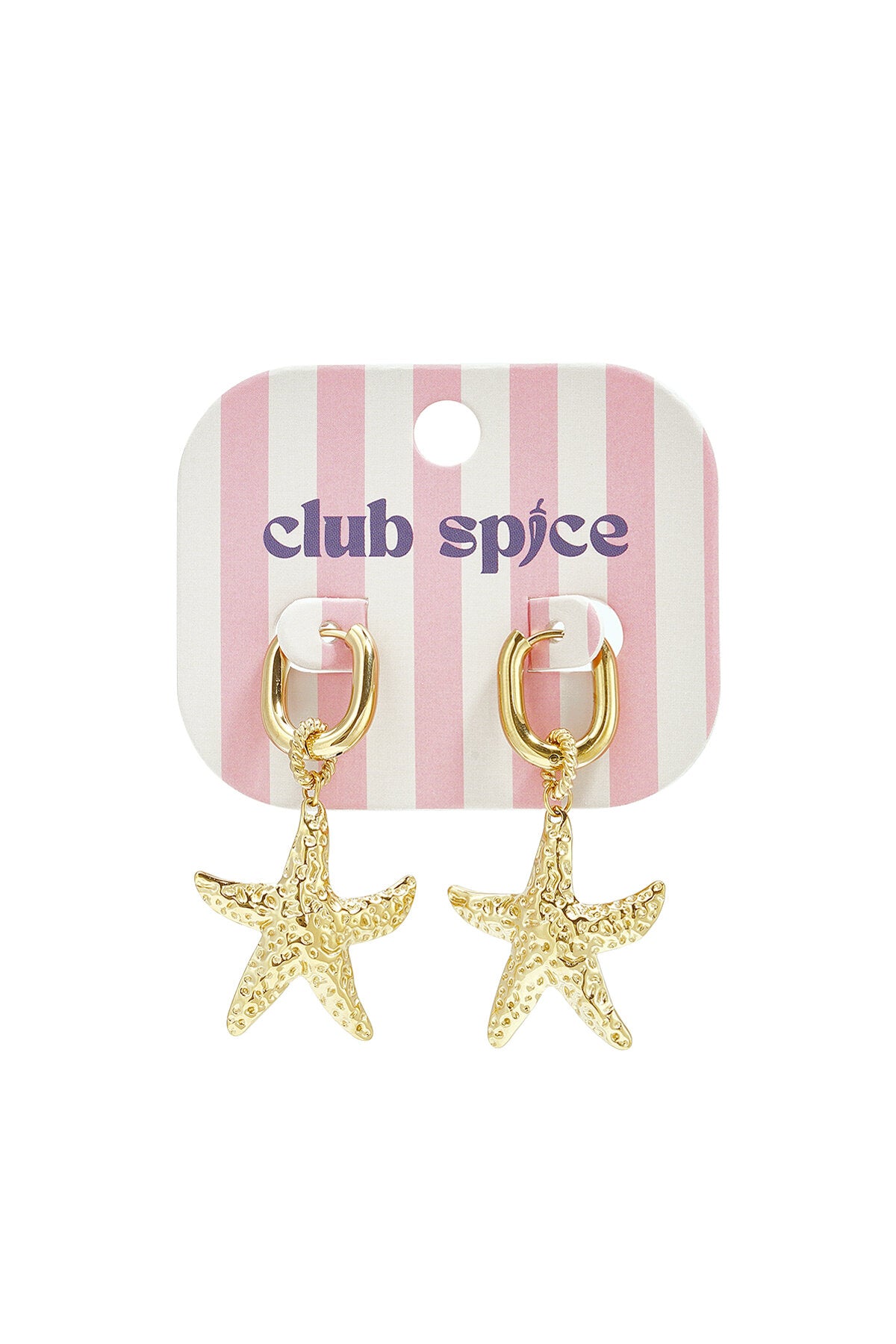 Boucles d'oreilles squovales avec pendentif étoile de mer