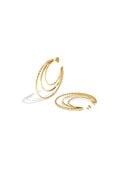 Boucles d'oreilles créoles triples superposées