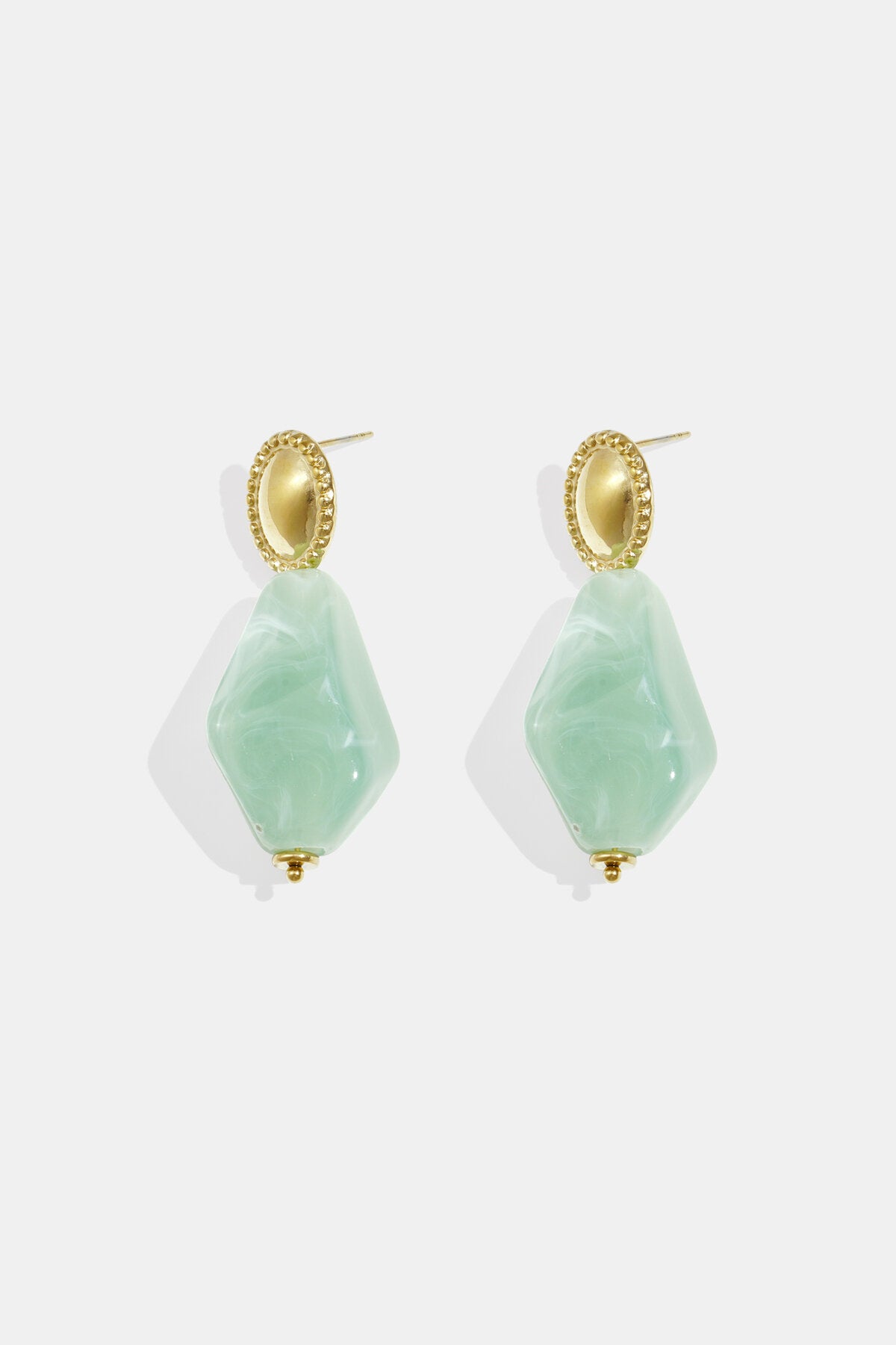 Boucles d'oreilles aspect pierre naturelle