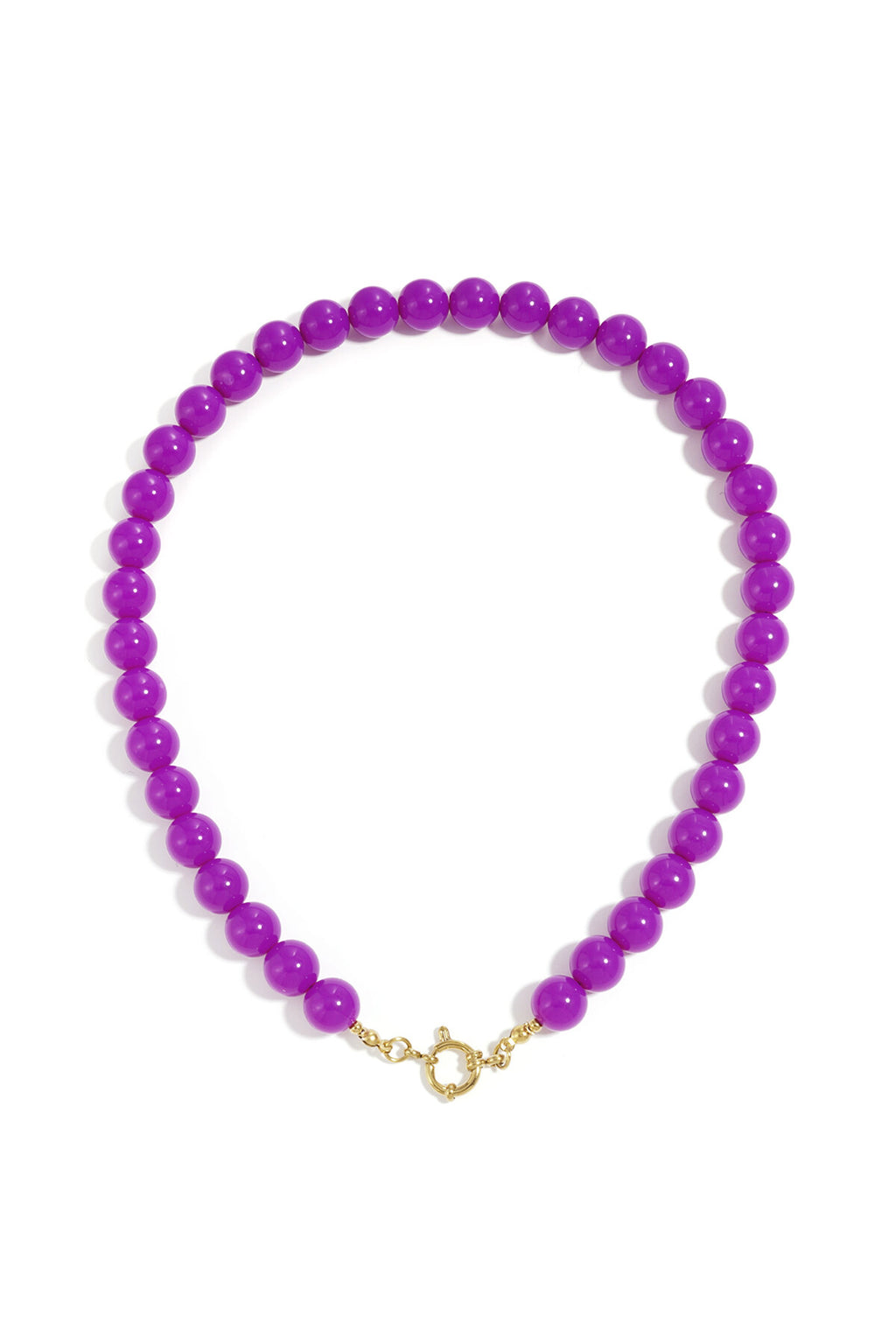 Collier de perles avec fermeture sur le devant - 12 mm