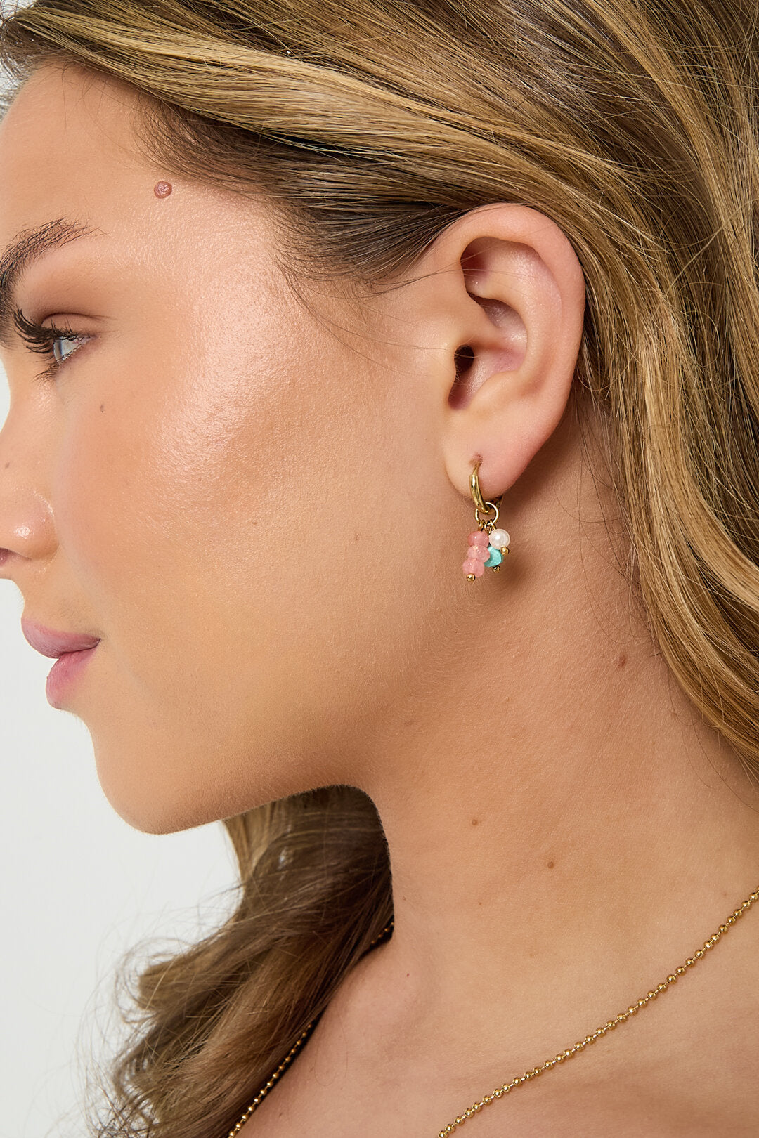 Boucles d'oreilles avec perles pendantes