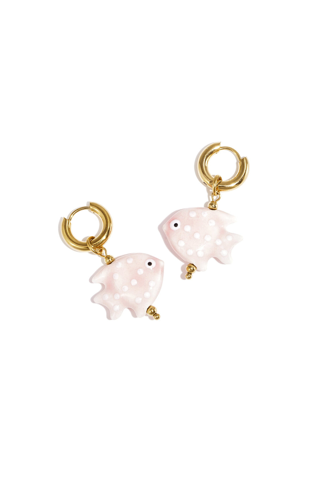 Boucles d'oreilles avec breloque en forme de poisson
