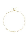 Collier orné de pierres à motif en zigzag